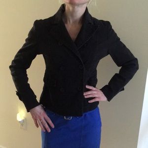 stylish black jeans jacket by guess